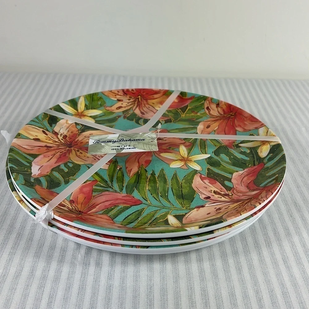 Tommy Bahama Melamine Salad Plates 8